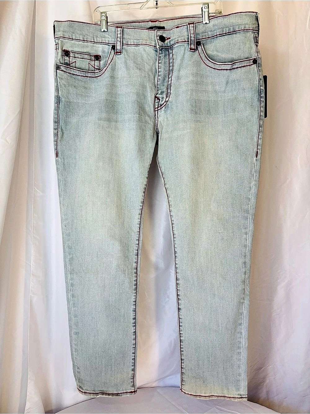 True Religion Rocco SN No Flap Skinny Jeans Straight Leg Jeans Blue Waist 42
